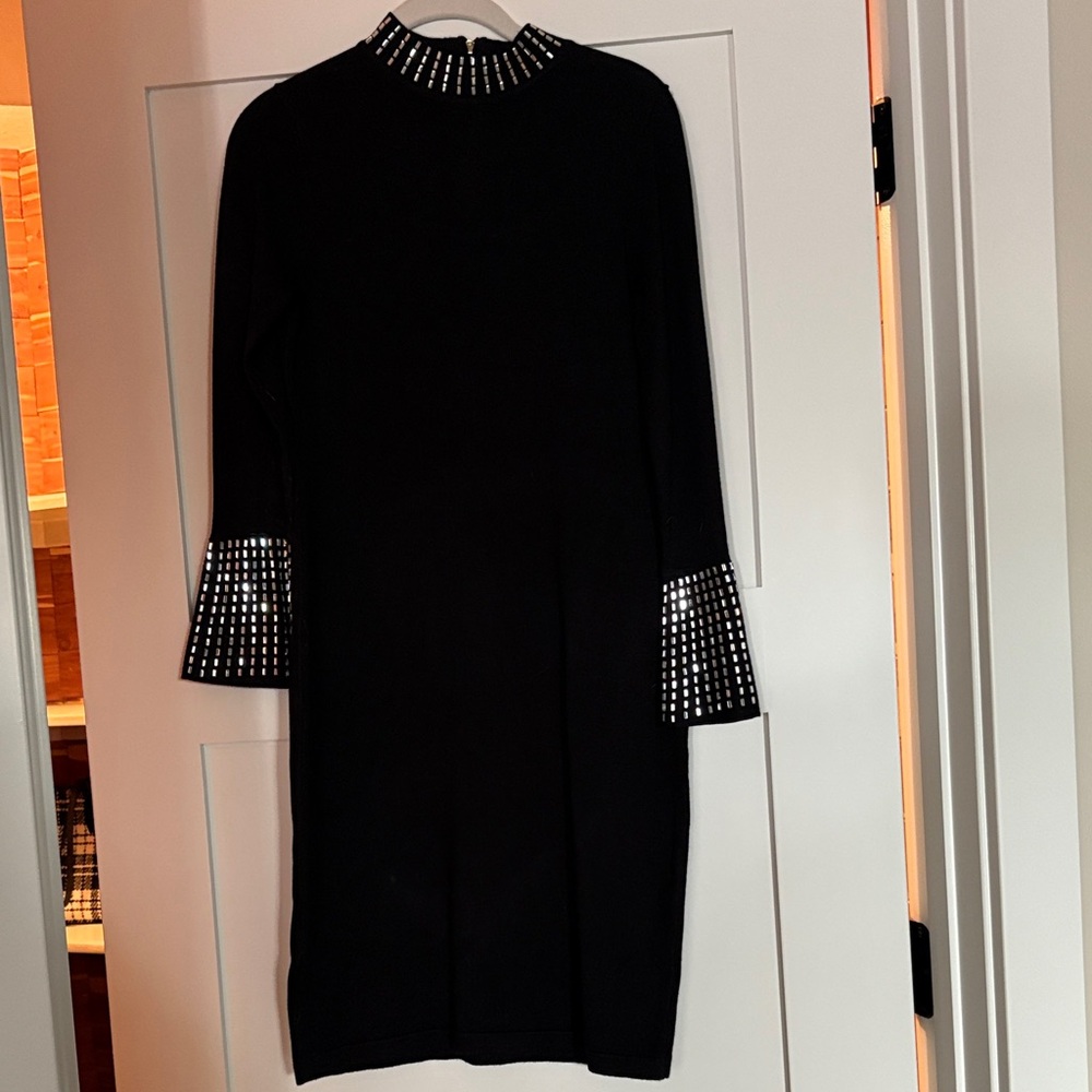 Calvin Klein Collection Black Dress with Silver Studs